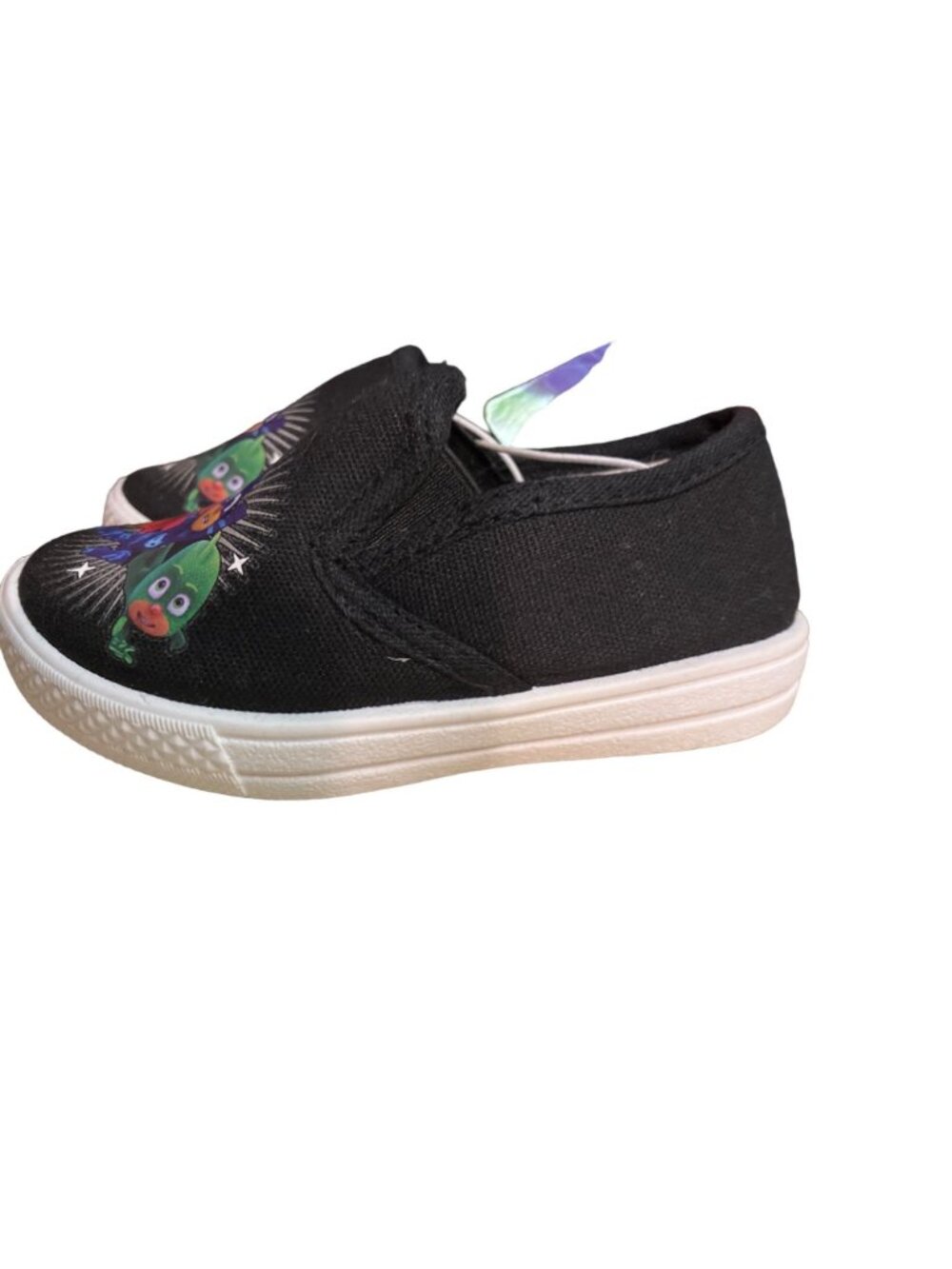 PJ Masks Black Slip-On Canvas Shoes Size 6 Kids Casual Sneakers With Tags - Picture 14 of 16